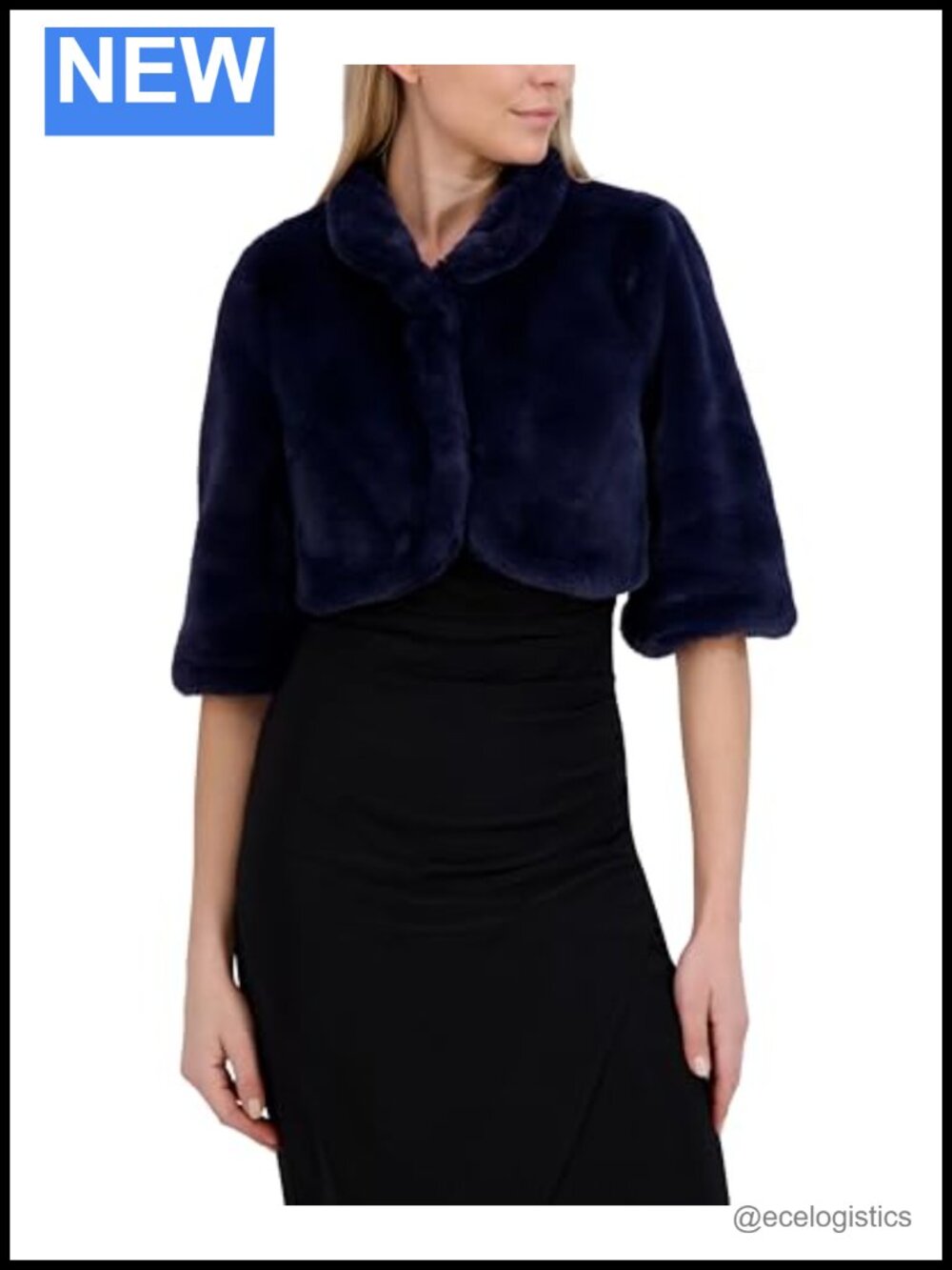 Faux Fur Cropped Shrug Evening Wrap Women's Wedding Party Cover-up